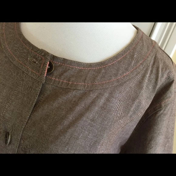 Denim & Company Clothing Tops Blouse Jean Jacket Blazer Plus Size 2X - Picture 3 of 6